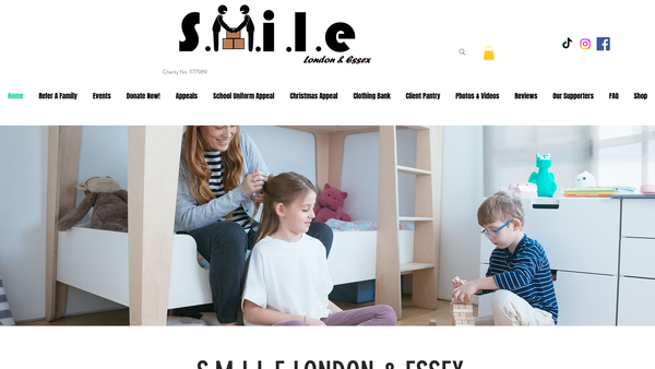 Screenshot of the S.m.i.l.e London & Essex website