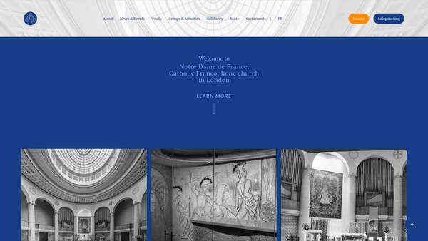 Screenshot of the Notre Dame De France – Society Of Mary website