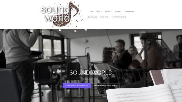 Screenshot of the Sound World website