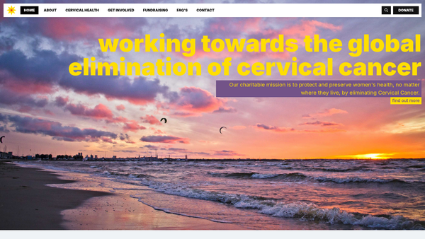 Screenshot of the UK Cervical Cancer website