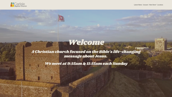 Screenshot of the Carlisle Baptist Church website