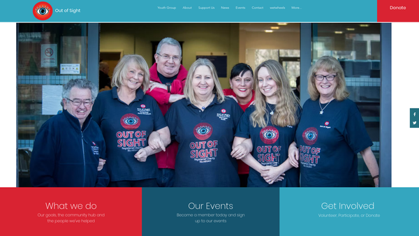 Screenshot of the Out Of Sight website