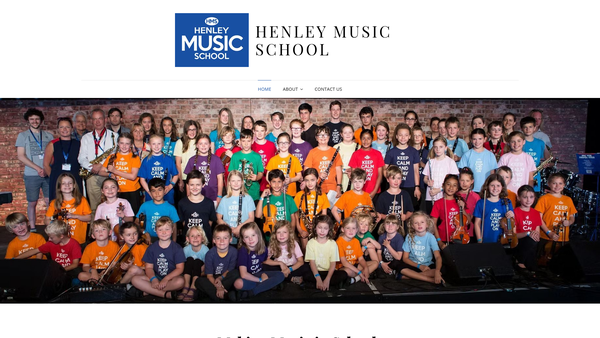 Screenshot of the Henley Music School website