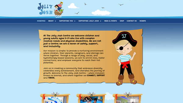 Screenshot of the Jolly Josh website