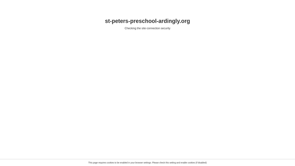Screenshot of the St Peter's Preschool Ardingly website