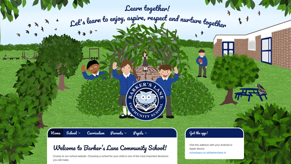 Screenshot of the Barkers Lane Wrap Around Care Club website