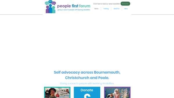 Screenshot of the People First Forum website