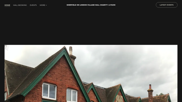 Screenshot of the Sherfield-On-Loddon Village Hall website