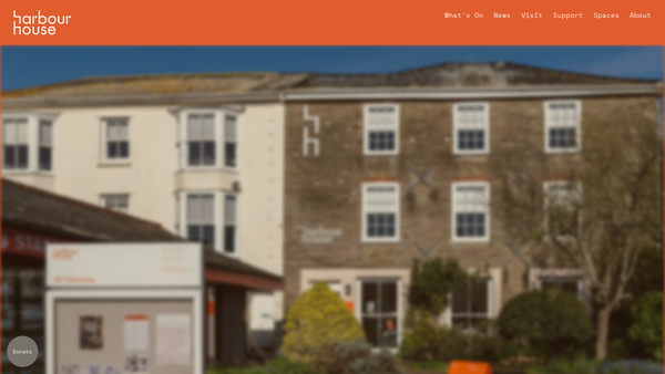 Screenshot of the Harbour House Trust website