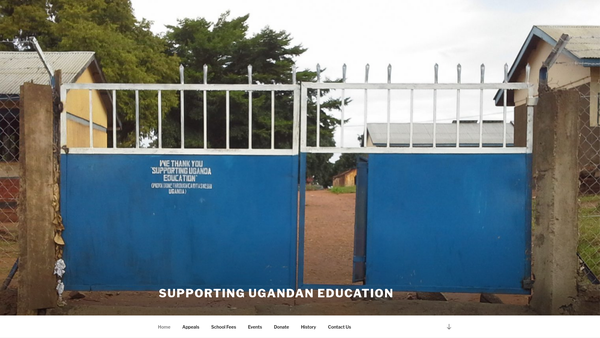 Screenshot of the Supporting Ugandan Education website