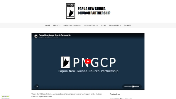 Screenshot of the Papua New Guinea Church Partnership website