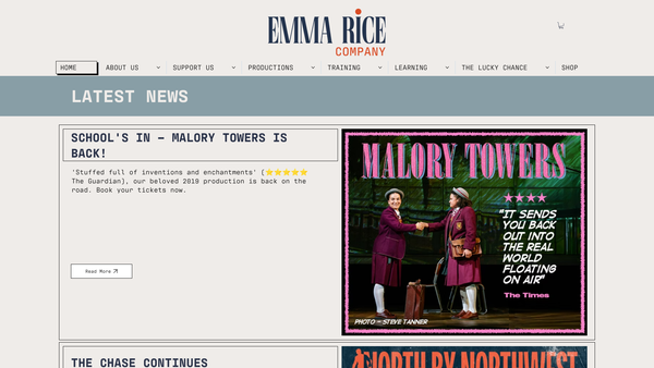 Screenshot of the Wise Children Limited website