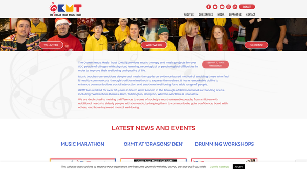 Screenshot of the The Otakar Kraus Music Trust website