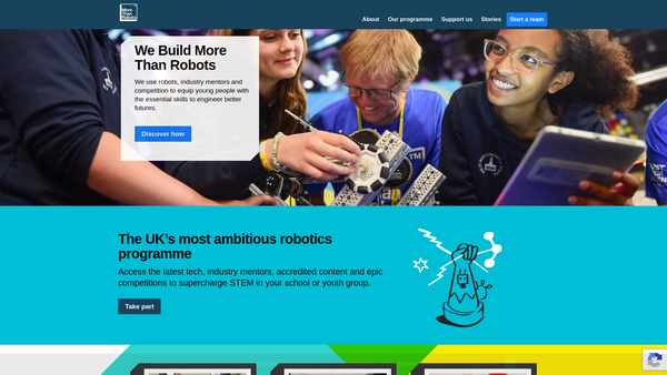 Screenshot of the First UK website