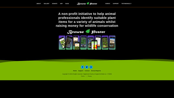 Screenshot of the Browse Poster website
