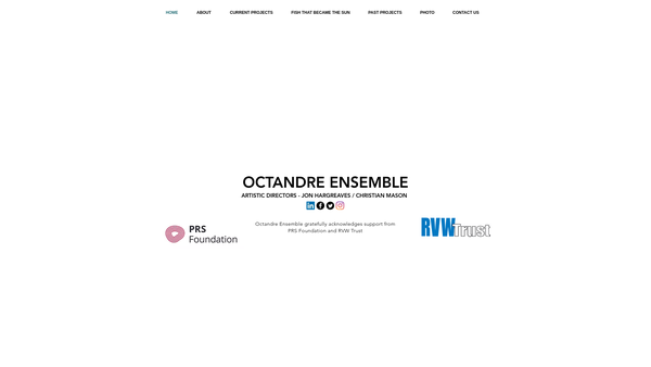 Screenshot of the Octandre Ensemble website