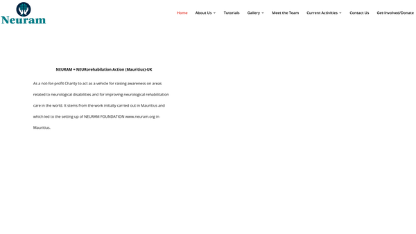 Screenshot of the Neuram-Uk website