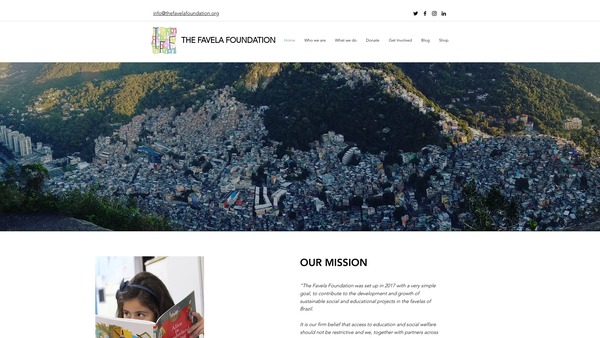 Screenshot of the The Favela Foundation website