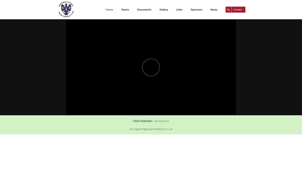 Screenshot of the Northwich Victoria Juniors Football Club website