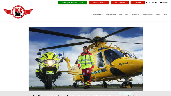 Screenshot of the Docbike website