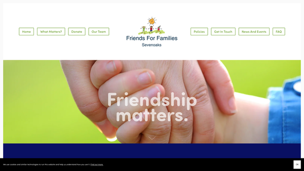 Screenshot of the Friends For Families (Sevenoaks) website