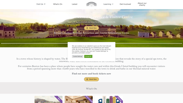 Screenshot of the Buxton Crescent Heritage Trust website