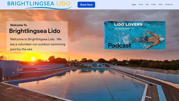 Screenshot of the Brightlingsea Lido website