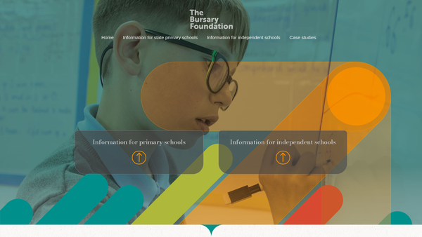 Screenshot of the The Bursary Foundation CIO website
