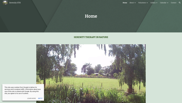 Screenshot of the Serenity Social And Therapeutic Horticulture (Ssth) website