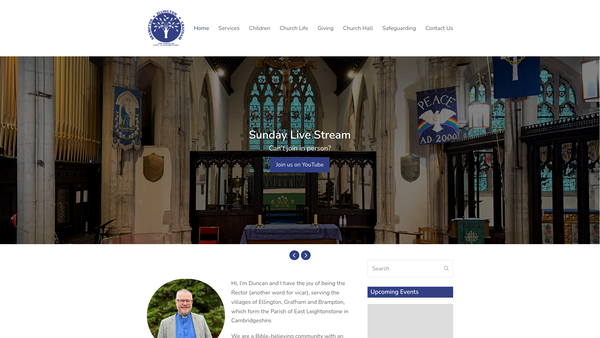 Screenshot of the The Parochial Church Council Of The Ecclesiastical Parish Of East Leightonstone website