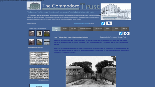 Screenshot of the The Commodore Trust website