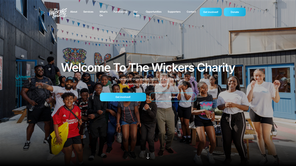 Screenshot of the The Wickers website
