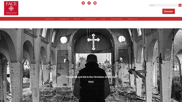 Screenshot of the Fellowship And Aid To The Christians Of The East website