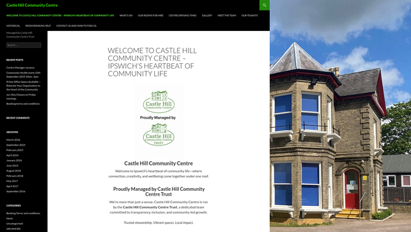 Screenshot of the Castle Hill Community Centre Trust website