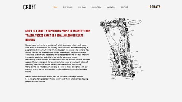 Screenshot of the Croft website