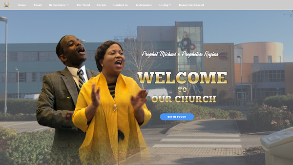 Screenshot of the Divine Holy Spirit International Ministries (Dhsim) website