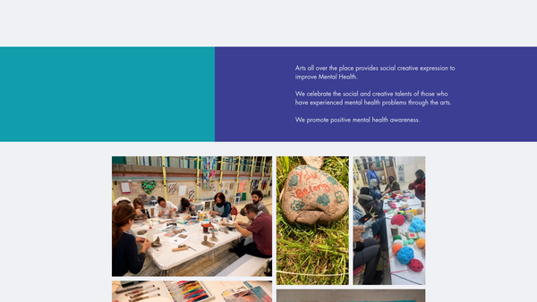 Screenshot of the Arts All Over The Place website
