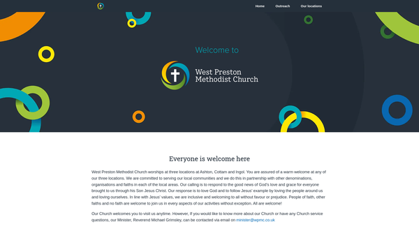 Screenshot of the West Preston Methodist Church website