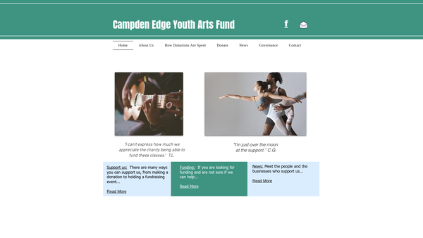 Screenshot of the Campden Edge website