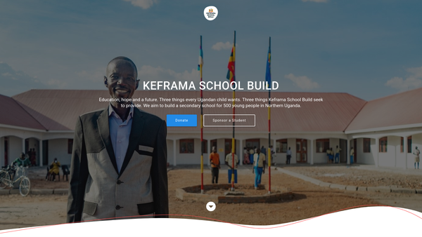 Screenshot of the Keframa School Build website