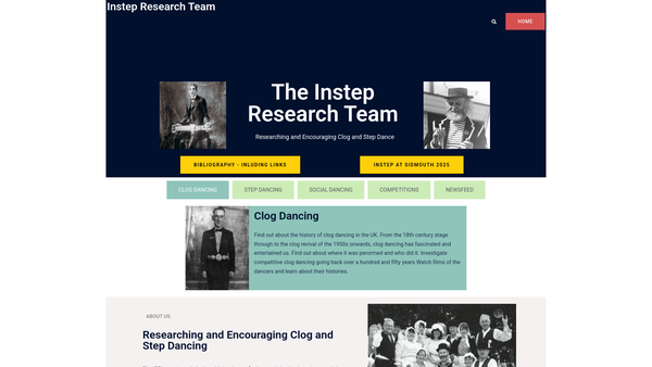 Screenshot of the The Instep Research Team website