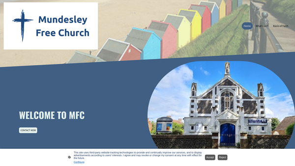 Screenshot of the Mundesley Free Church website