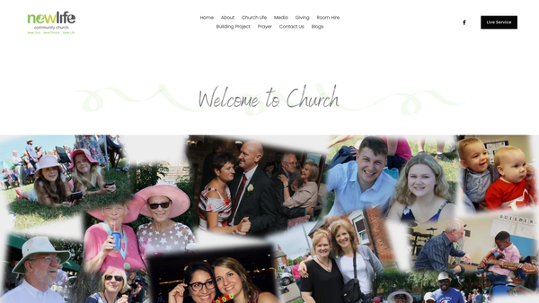 Screenshot of the New Life Community Church Boston website