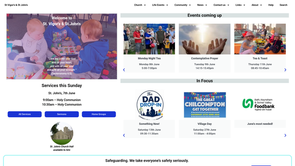 Screenshot of the The Parochial Church Council Of The Ecclesiastical Parish Of Chilcompton website