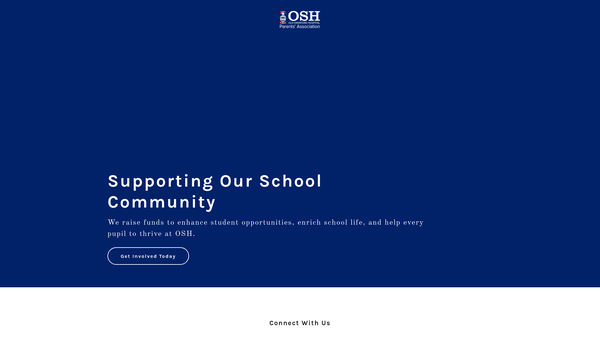 Screenshot of the Old Swinford Hospital School Parents Association website