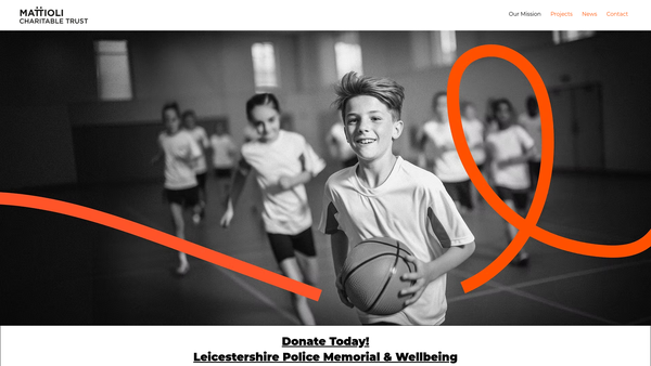 Screenshot of the The Ian And Clare Mattioli Charitable Trust website
