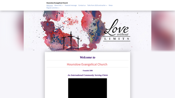Screenshot of the Hounslow Evangelical Church website