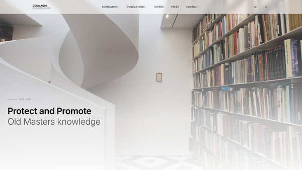 Screenshot of the Colnaghi Foundation website