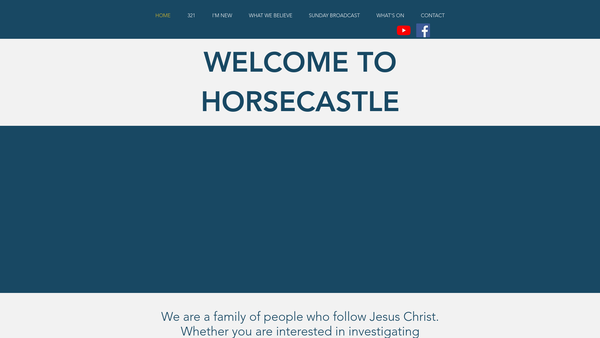 Screenshot of the Horsecastle Evangelical Church website