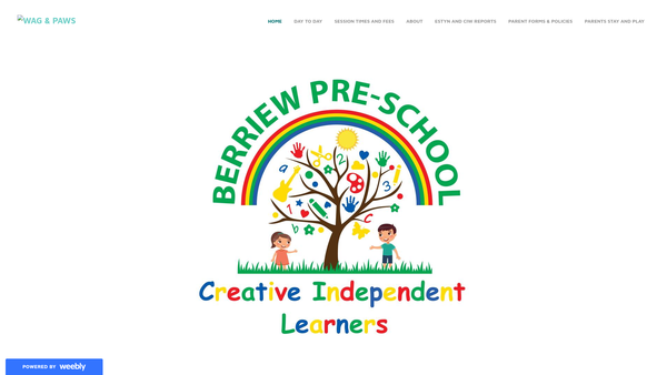 Screenshot of the Berriew Preschool And Toddler Group website